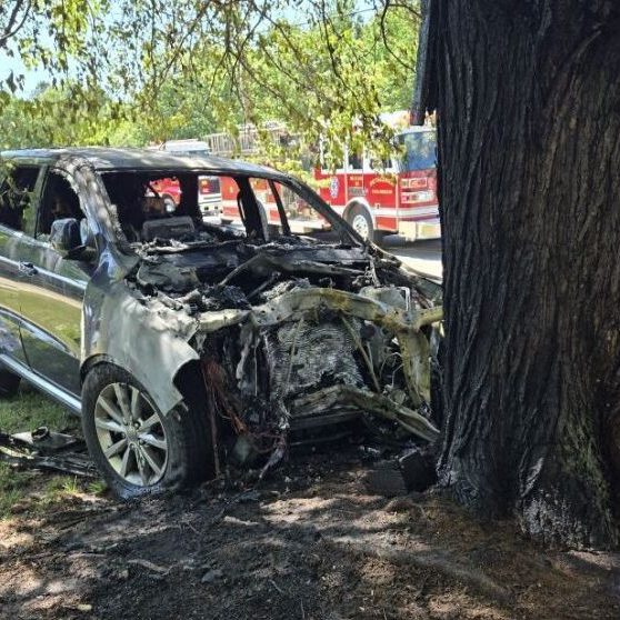 This was the scene of a fatal crash in the Bethlehem area on Rink Dam Road on Thursday, April 23, 2026. (Photo courtesy of Bethlehem Fire Dept.)