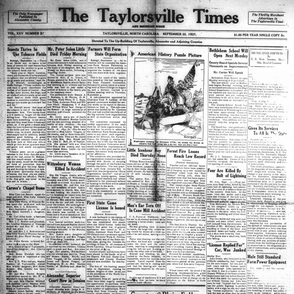 TTT 1927 sample front